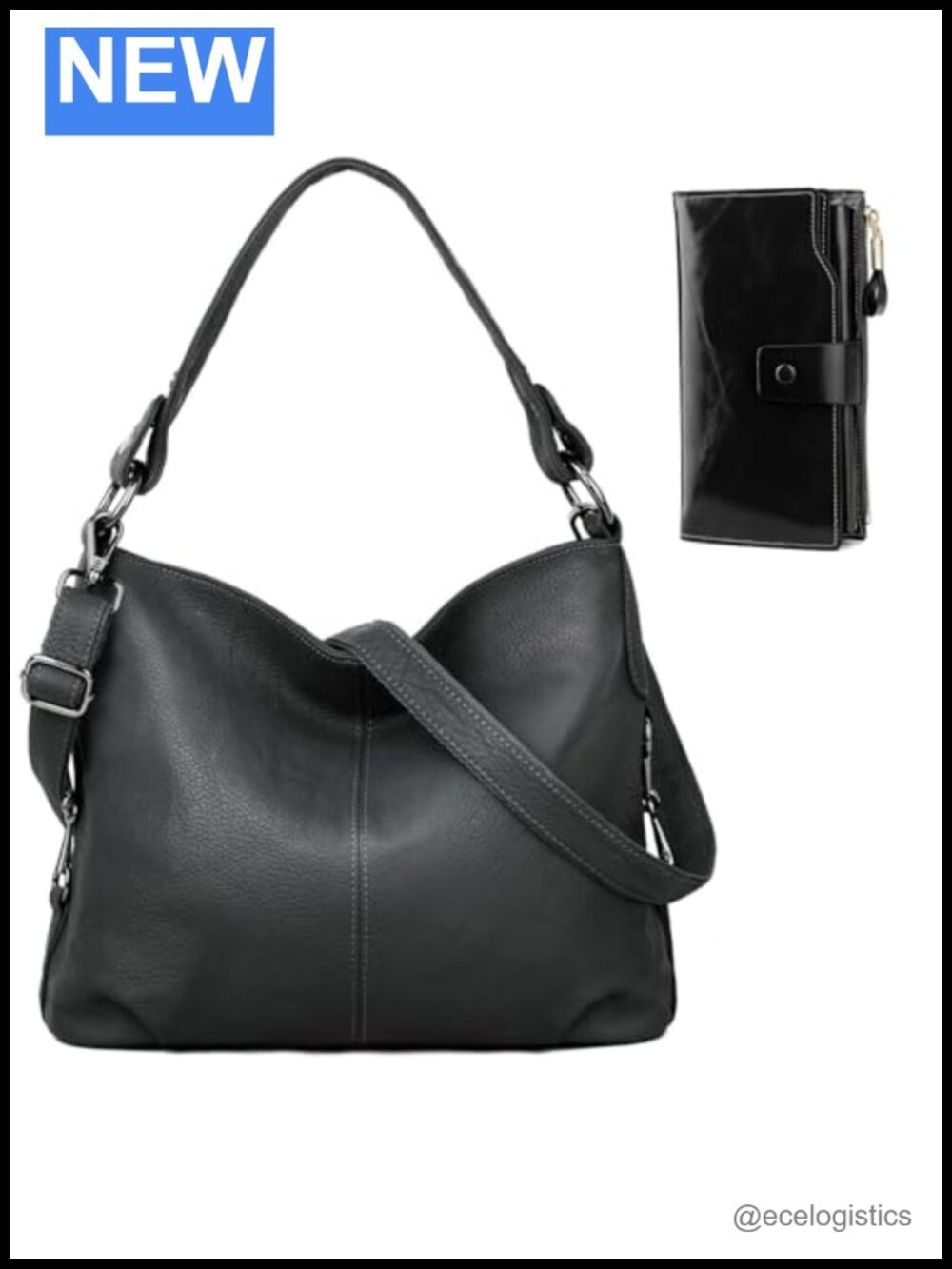 Genuine Leather Handbag Wallet Bundle RFID Protected